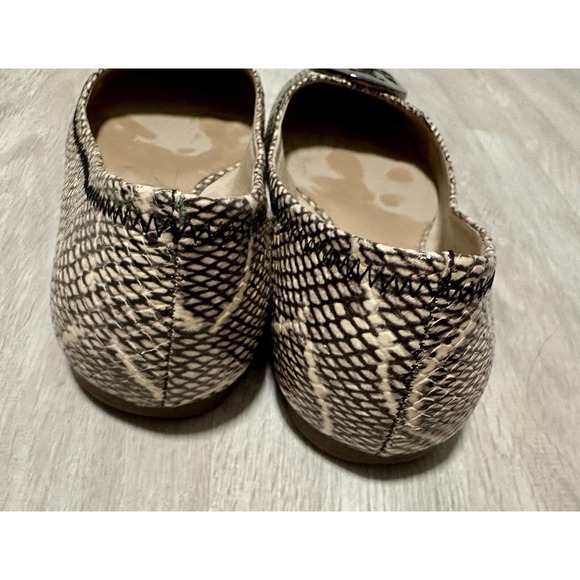 Tory Burch Reva Silver Snake Print Ballet Flats Women's Size 6.5 Leather - Picture 6 of 6